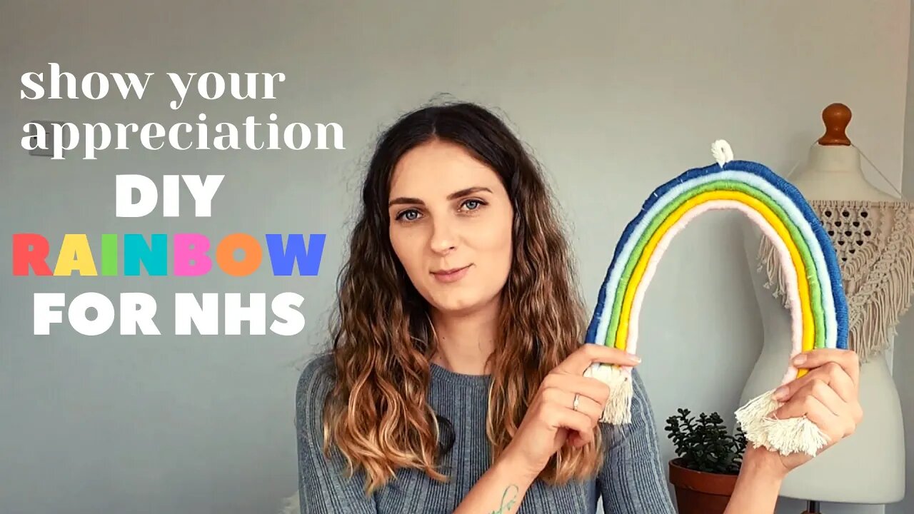 DIY Rainbow Wall Hanging for NHS