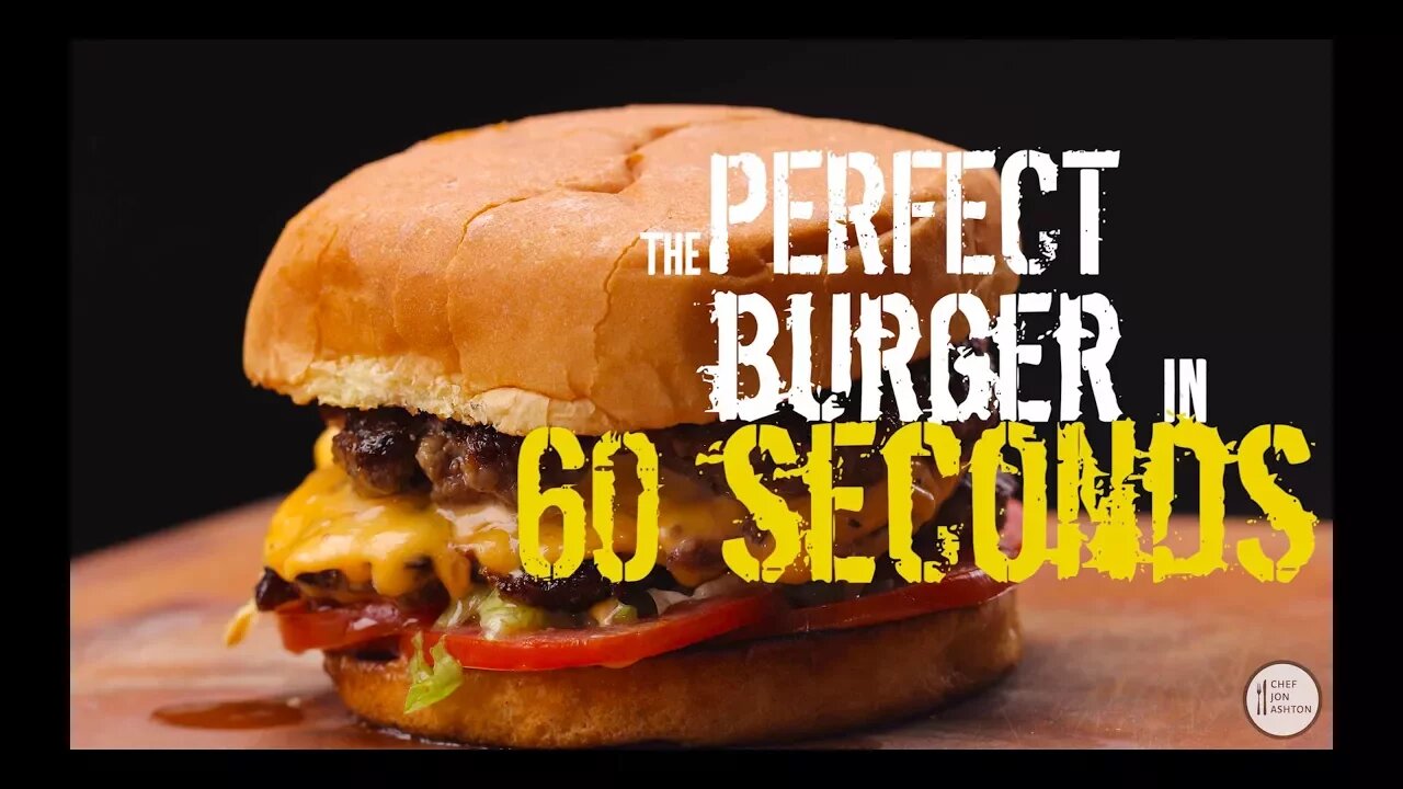 Perfect hamburger in 60 seconds! - Best cheese burger recipe ever! - ( smashburger )