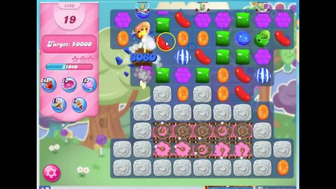 Candy Crush Level 2490 Audio Talkthrough, 3 Stars 0 Boosters