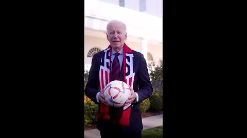 Joe Biden Holding A Soccer Ball