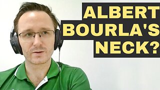 What's up with Albert Bourla's neck?