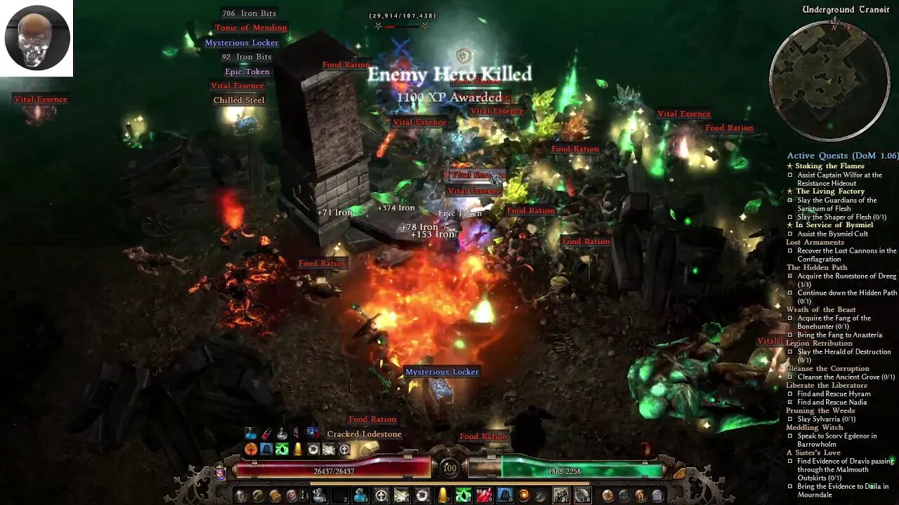 2021 Grim Dawn 100th level champion mercenary DOM EPIC FIGHTS