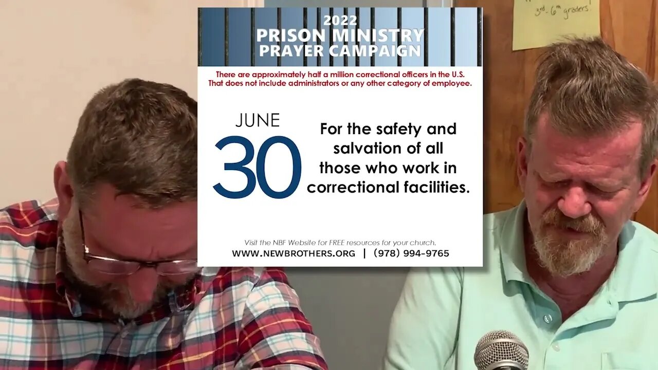 Prison Ministry Prayer Campaign 2022 - Day 30!