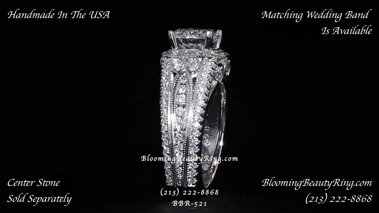 BBR-521E Engagement Ring By BloomingBeautyRing.com