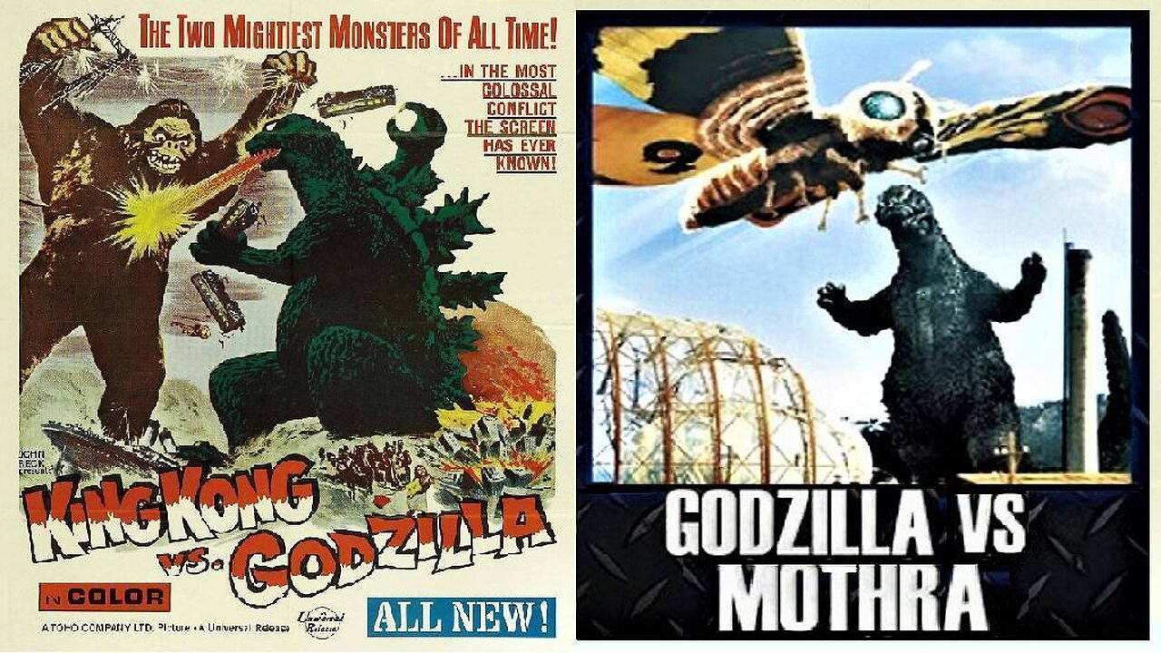 KING KONG vs GODZILLA 1962 & GODZILLA vs MOTHRA 1964 Trailers & Both Movies ON THIS CHANNEL HD & W/S