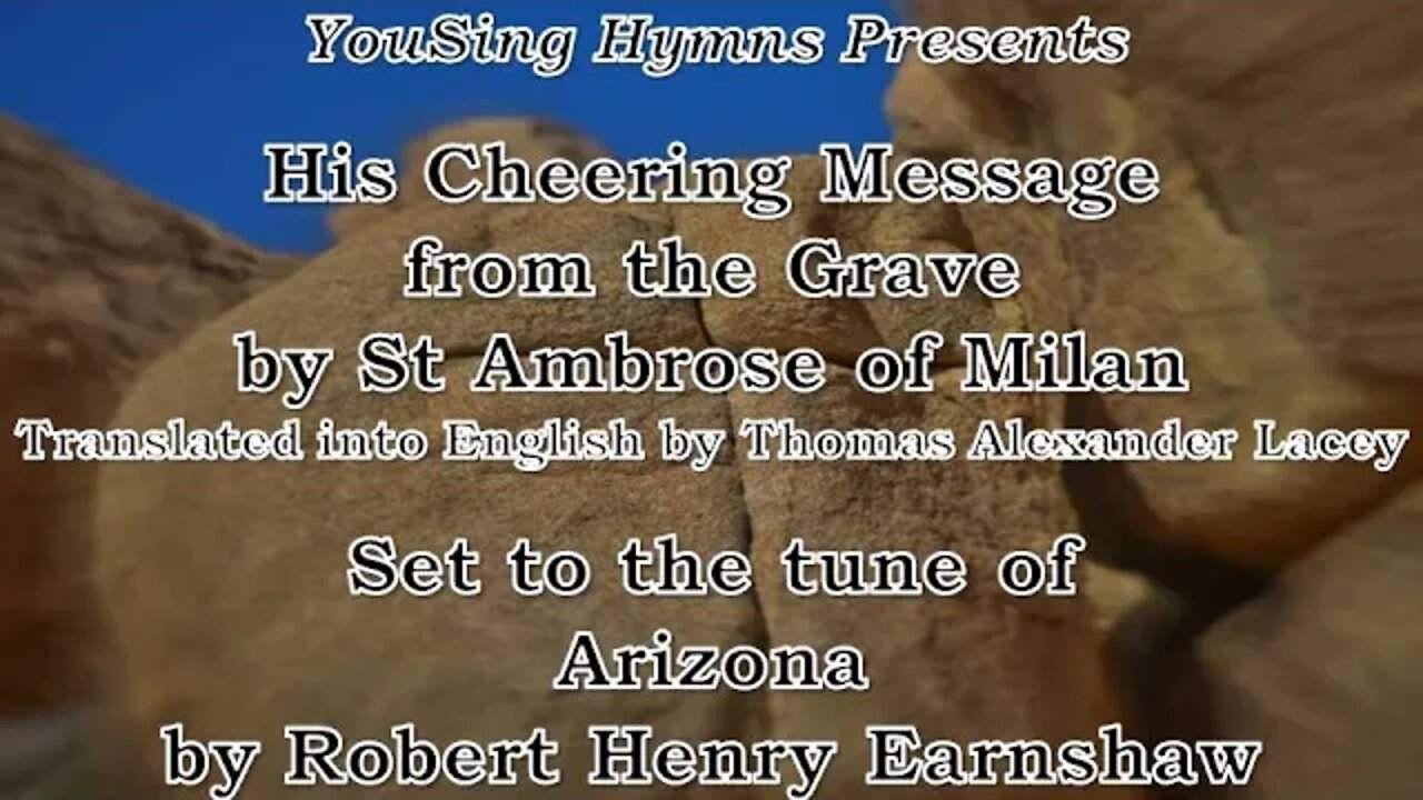 His Cheering Message from the Grave (Arizona)