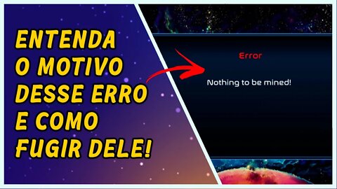 Erro Nothing to be mined - Saiba por que acontece em Alien Worlds