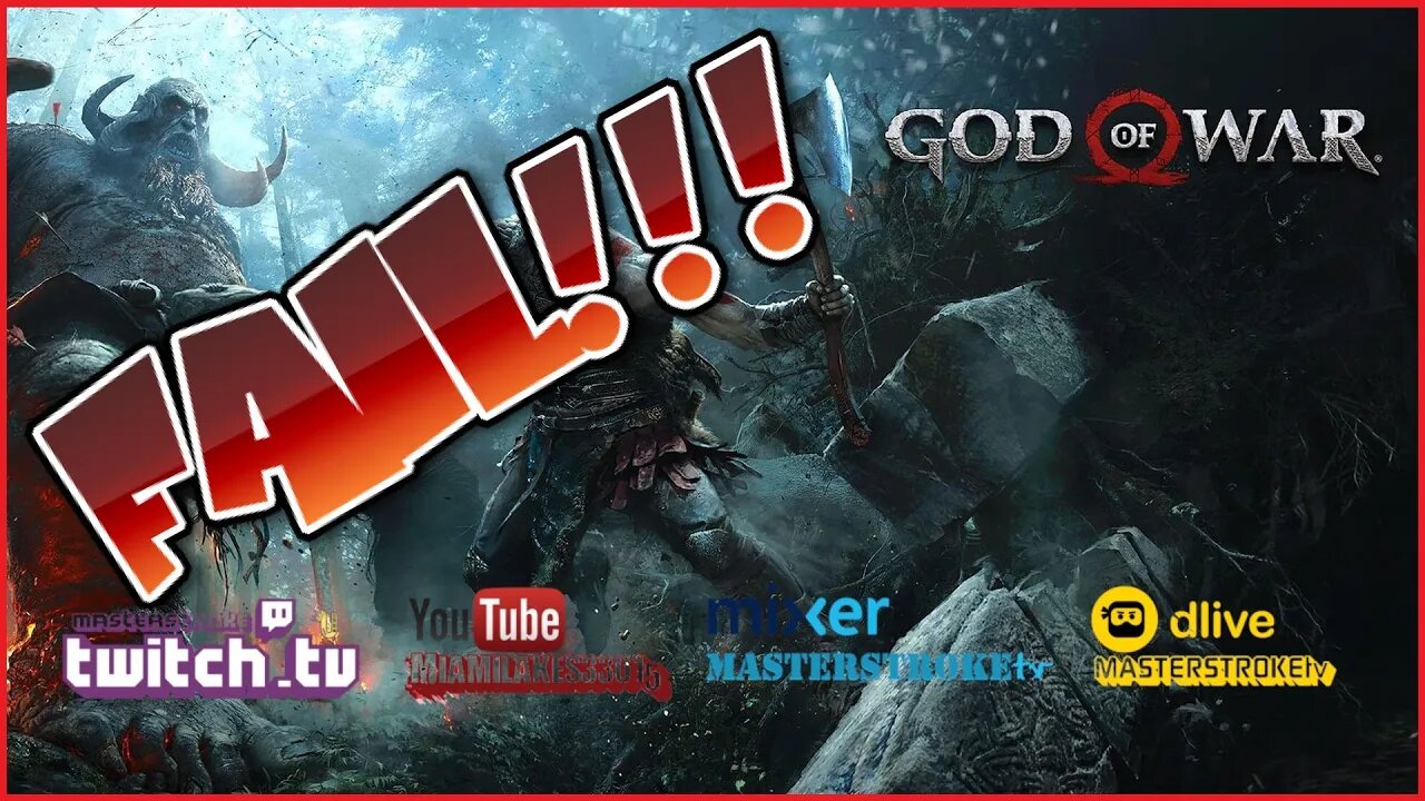 FAIL! MASTERSTROKEtv Let's Play God of War Valkyries #Gaming #Streaming #Letsplay #Subscribe