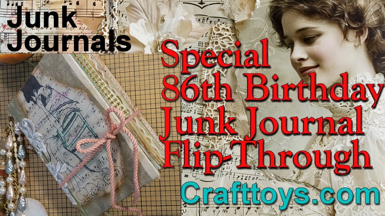 Junk Journal Full Flip-through - SOLD - custom designed 86th Celebration Journal