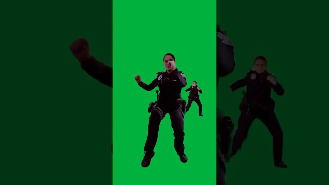Green Screen –cop dancing