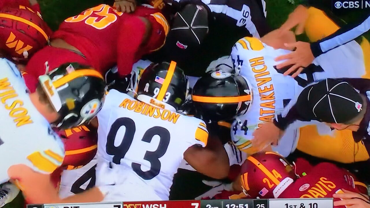 Steelers Special Teams Dog-Pile on the muffed punt.