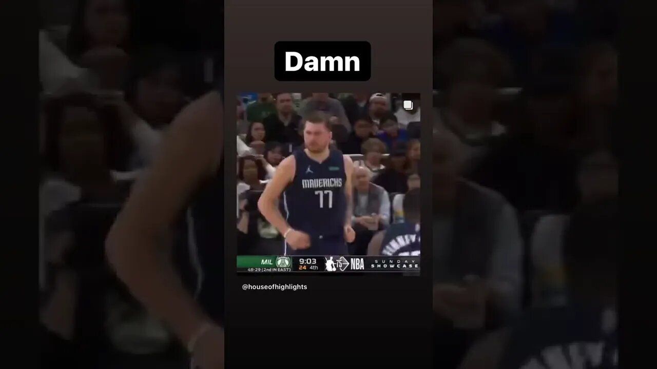 Luka Doncic Makes Giannis confused with ball handling then fired a long 3!!