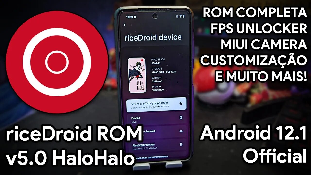 riceDroid v5.0 | Android 12.1 | ESSA ROM ESTÁ EXCELENTE EM TUDO! JOGOS, BATERIA E PERSONALIZAÇÃO!