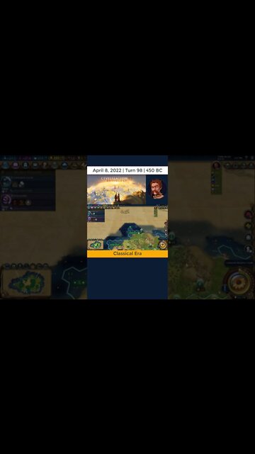 #oneturnadaychallenge #civ6 – Turn 98 - LAND SURVEYORS! #shorts
