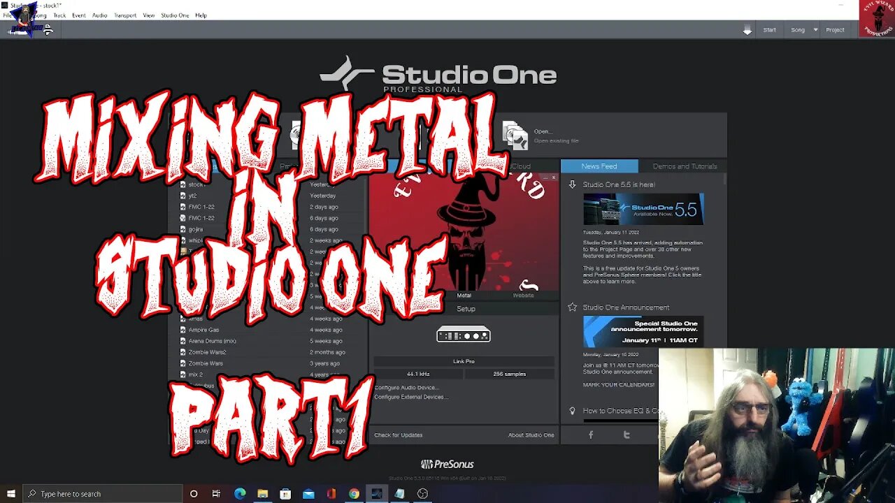 Mixing Metal in Presonus Studio One with only Stock Plugins Part 1 @SpectreSoundStudios