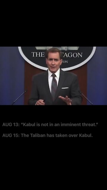 Biden’s Pentagon spokesman regarding Afghanistan 8/13
