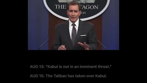 Biden’s Pentagon spokesman regarding Afghanistan 8/13