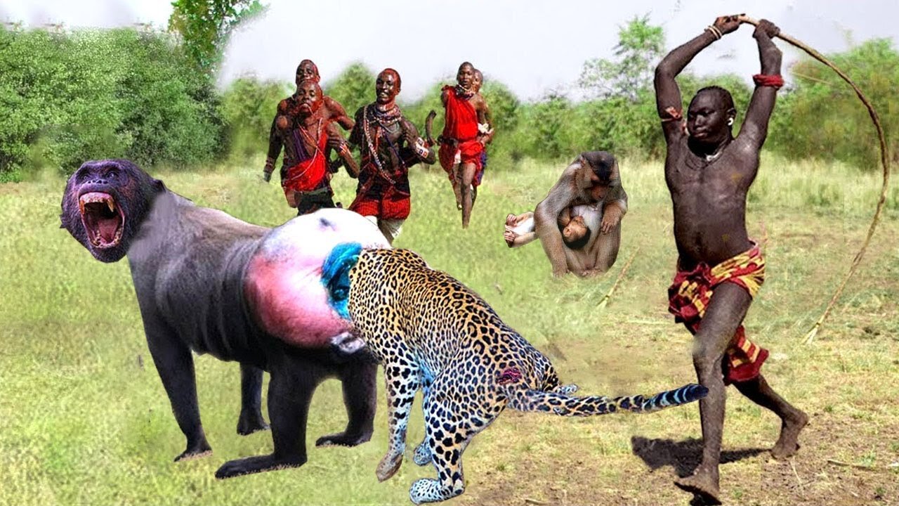 This Is Crazy! Leopard Risked to Attack Monkeys in the Territory of the Maasai, What Happens Next ?