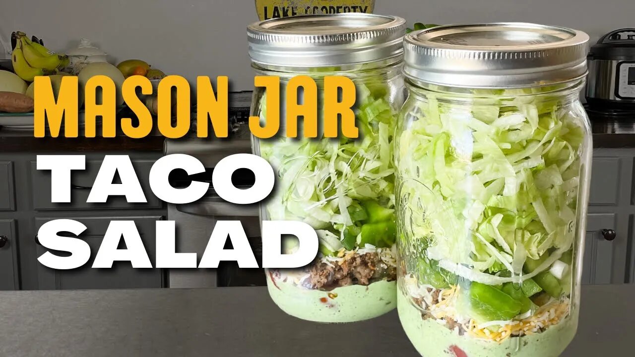 Taco Salad in a Mason Jar | Quick and Easy Lunch to Go | OPTAVIA recipe