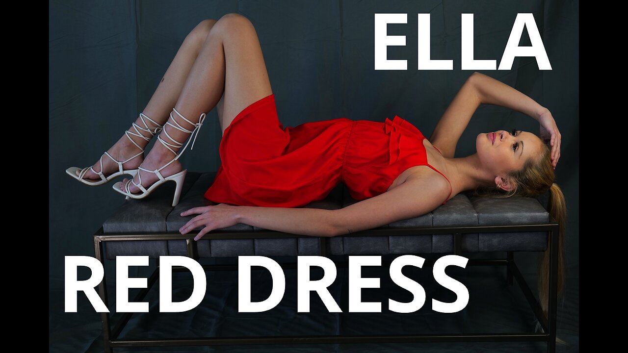 Ella Scott - Red Dress - Photoshoot at the Hotel - Midwest Model Agency