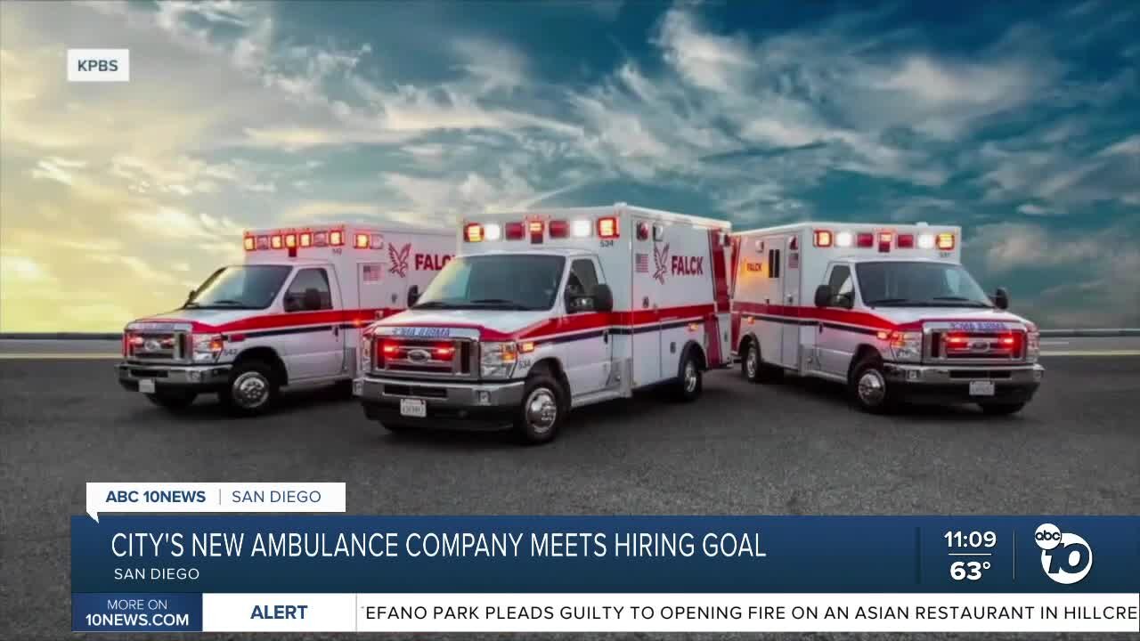 San Diego's new ambulance provider meets EMT hiring goal