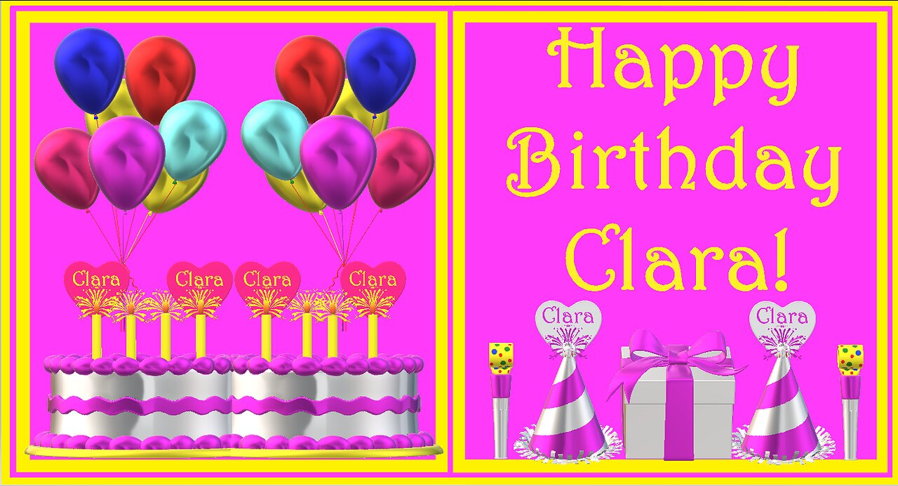 Happy Birthday 3D - Happy Birthday Clara - Happy Birthday To You - Happy Birthday Song