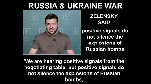 Positive Signals Do Not Silence The Explosions Of Russian Bombs