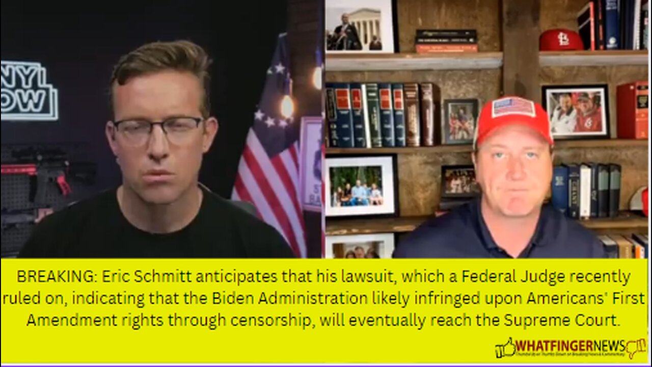 BREAKING: Eric Schmitt anticipates that his lawsuit, which a Federal Judge recently ruled on