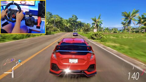 FORZA HORIZON 5 ( Steering Wheel G29 ) - HONDA CIVIC TYPE R