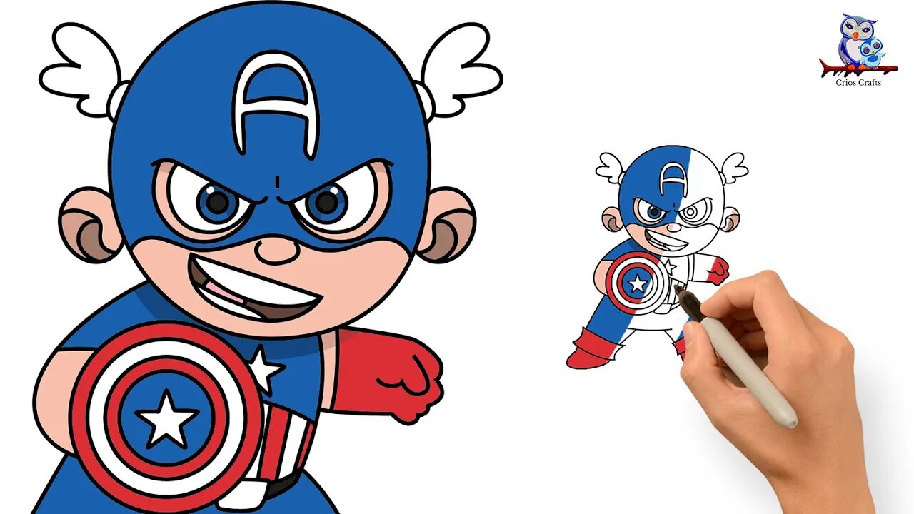 How To Draw Captain America Chibi - Tutorial