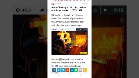 Bitcoin Crashes and Bear Markets History: 2009–2022 Full Explained #cryptomash #bitcoin