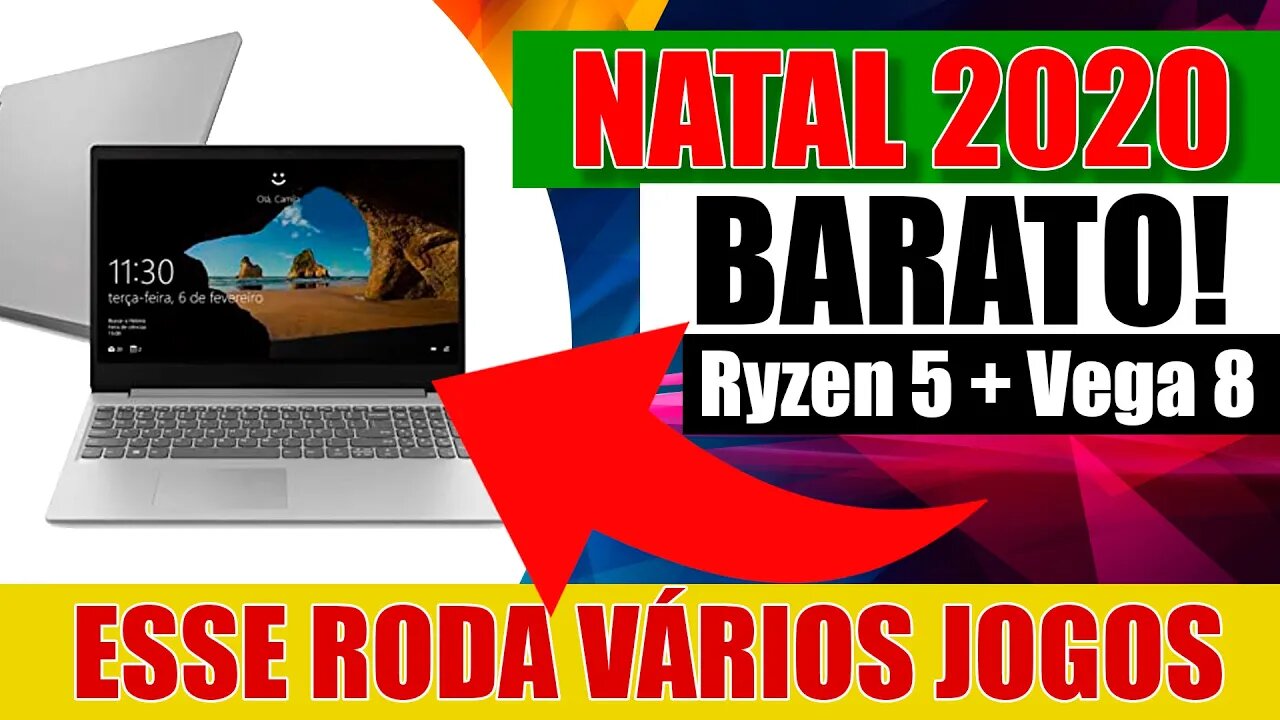 Notebook para jogar barato Natal 2020 Melhor custo beneficio