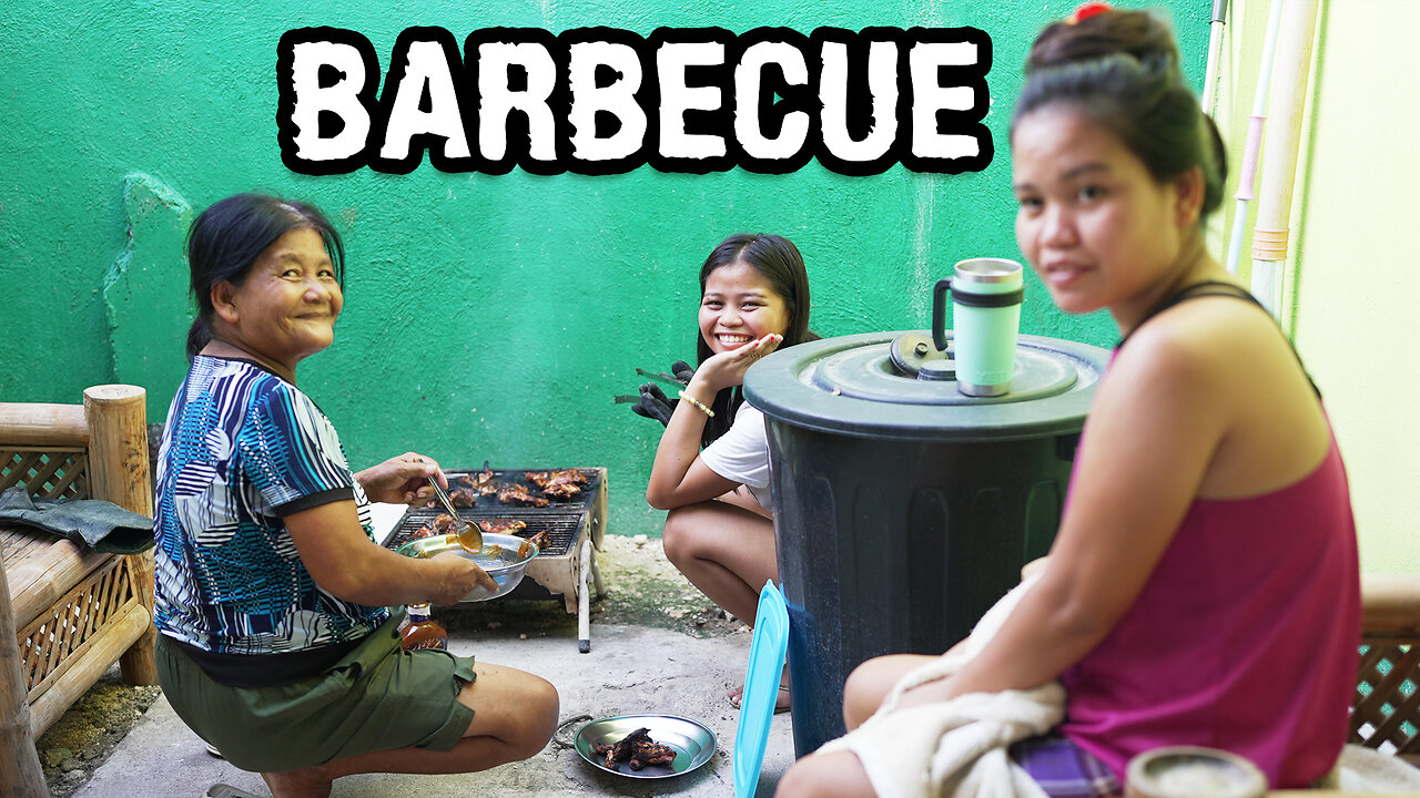 Village Filipinas Eat Chips AND Ice Cream BEFORE Supper! Grandma and Kalamansi Cook Barbecue Chicken