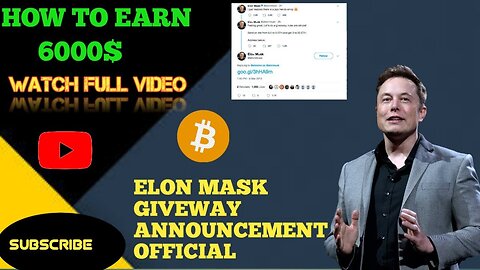 GOOD NEWS 🎉! ELON MUSK GIVEWAYS OF BTC || HOW TO EARN MONEY 💲 || NIKBIT NEW PROJECT 