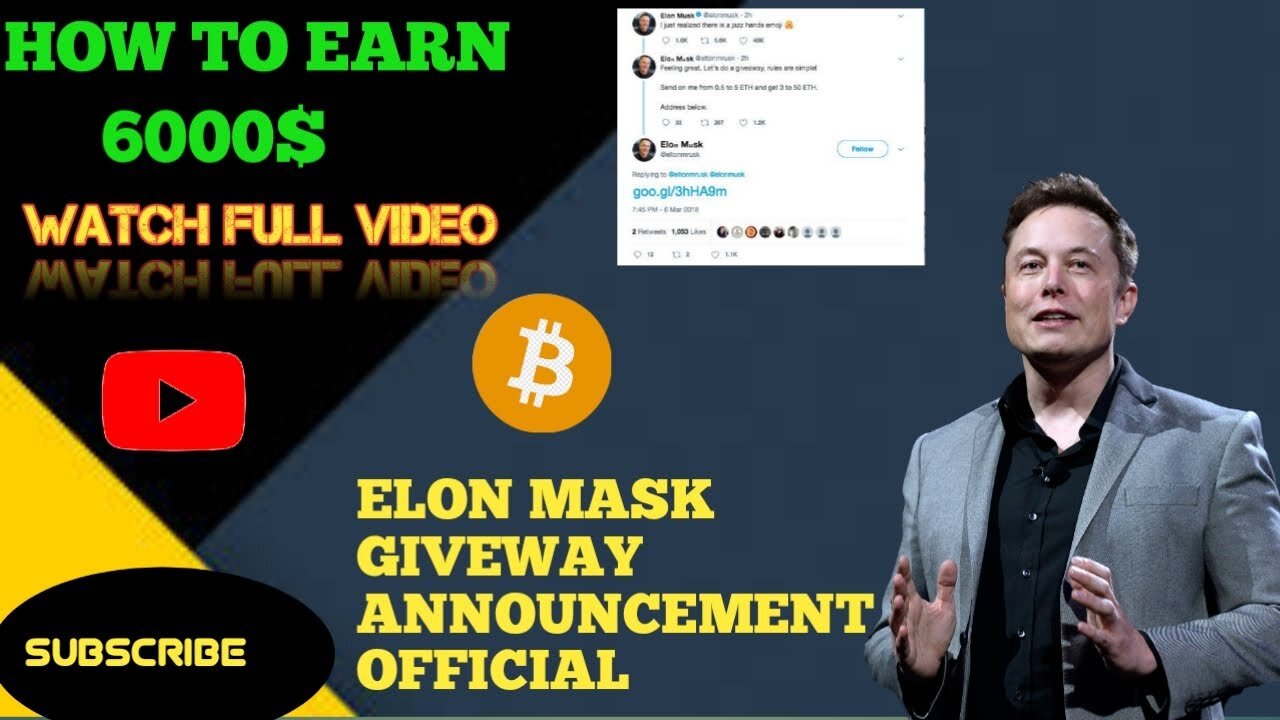 GOOD NEWS 🎉! ELON MUSK GIVEWAYS OF BTC || HOW TO EARN MONEY 💲 || NIKBIT NEW PROJECT