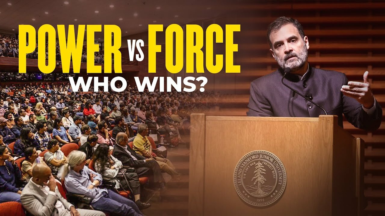 (USA)Can ‘Force’ suppress the ‘Power’ of Truth? | Rahul Gandhi | Stanford University, USA