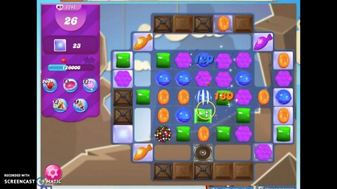 Candy Crush Level 2242 Audio Talkthrough, 1 Star 0 Boosters