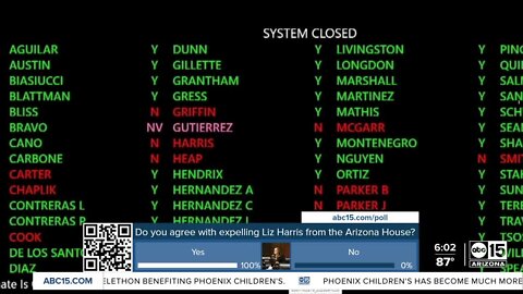 Why did Representative Liz Harris get expelled from the House?