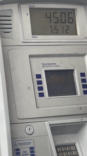 10 gallons cost Sixty Bucks No way