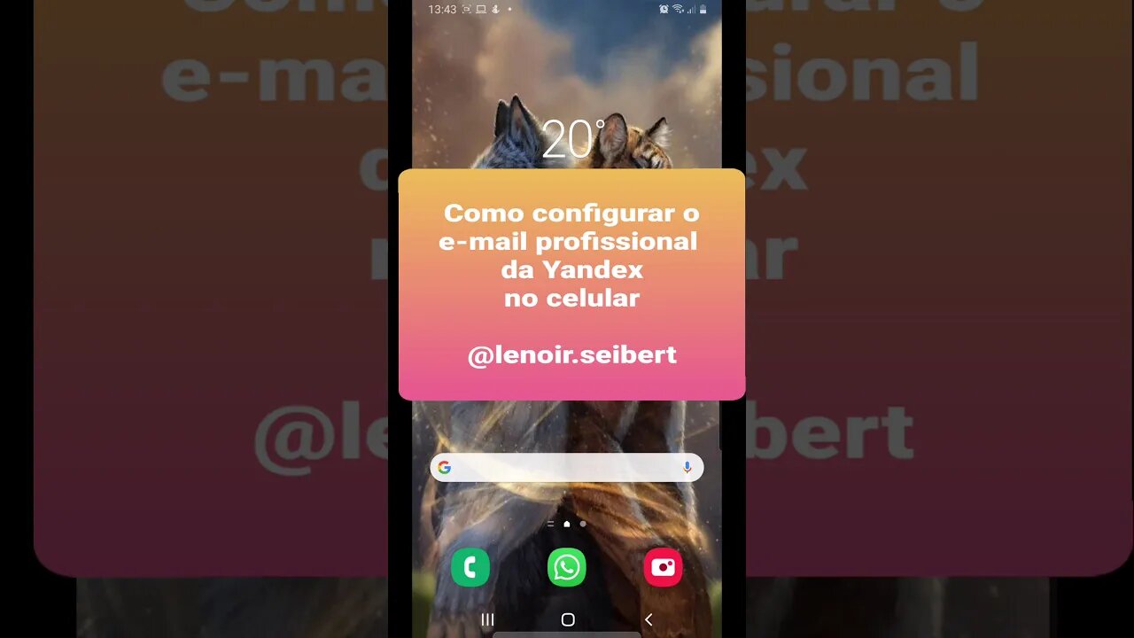 Como configurar e-mail profissional da Yandex no celular