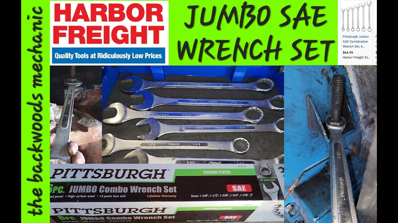 PITTSBURGH PRO 6 PC JUMBO SAE WRENCH SET