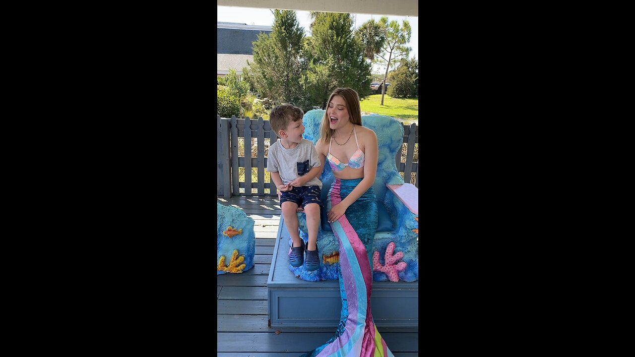 My son meets a real Mermaid!