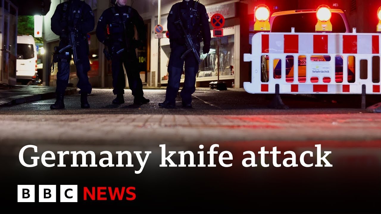 Solingen: Manhunt continues after Germany knife attack kills three people | BBC News