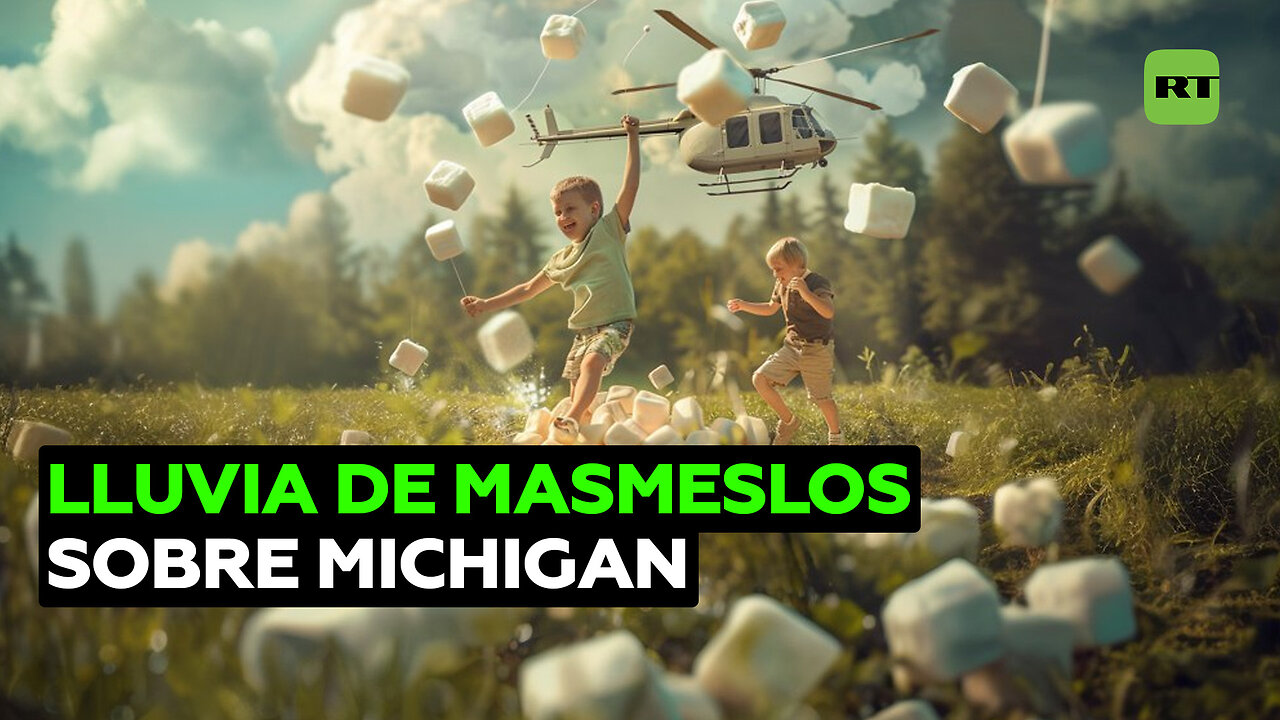 Lluvia de masmelos entusiasma a los niños en Michigan