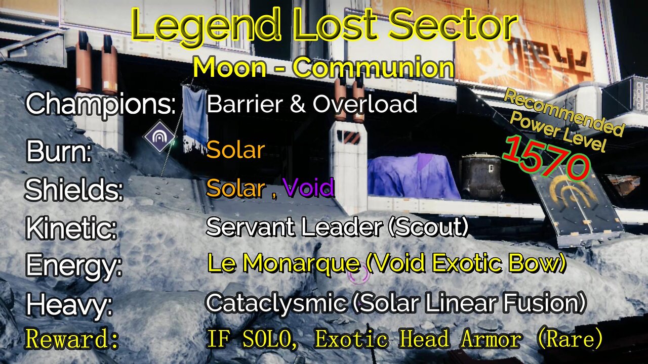 Destiny 2 Legend Lost Sector: Moon - K1 Communion on my Titan 11-3-22