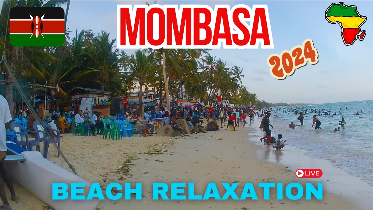 🌊 Beach Life at Dusk – Mombasa’s Evening Charm Live