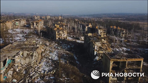 Fierce fighting in Bakhmut: Russian drone footage of city ruins