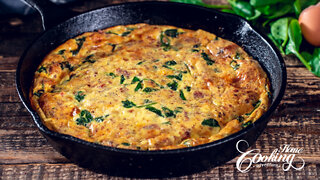 Crustless Spinach Bacon Quiche - Gluten-Free Skillet Quiche