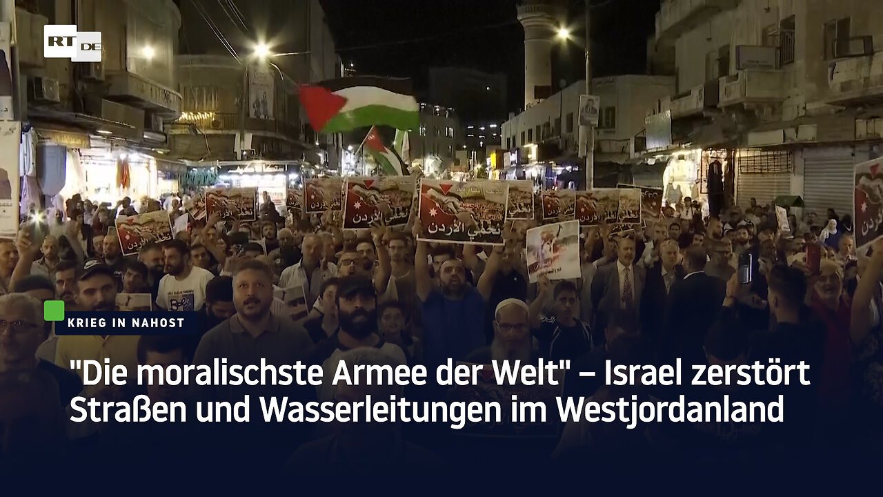 "Die moralischste Armee der Welt" – Israel zerstört Straßen und Wasserleitungen im Westjordanland