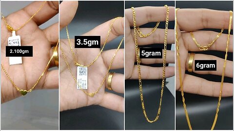 Gold Light weight chain design starts from 2 gram !! Light w